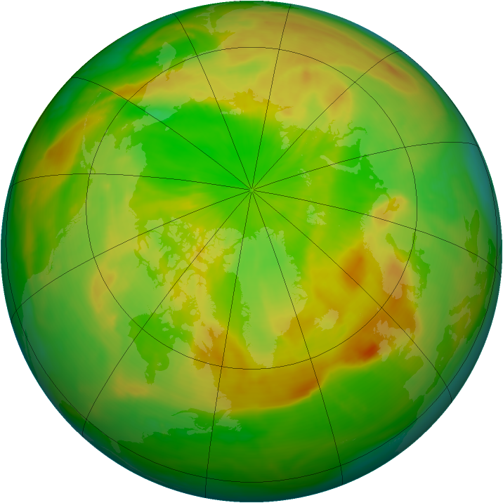 Arctic ozone map for 01 June 2015